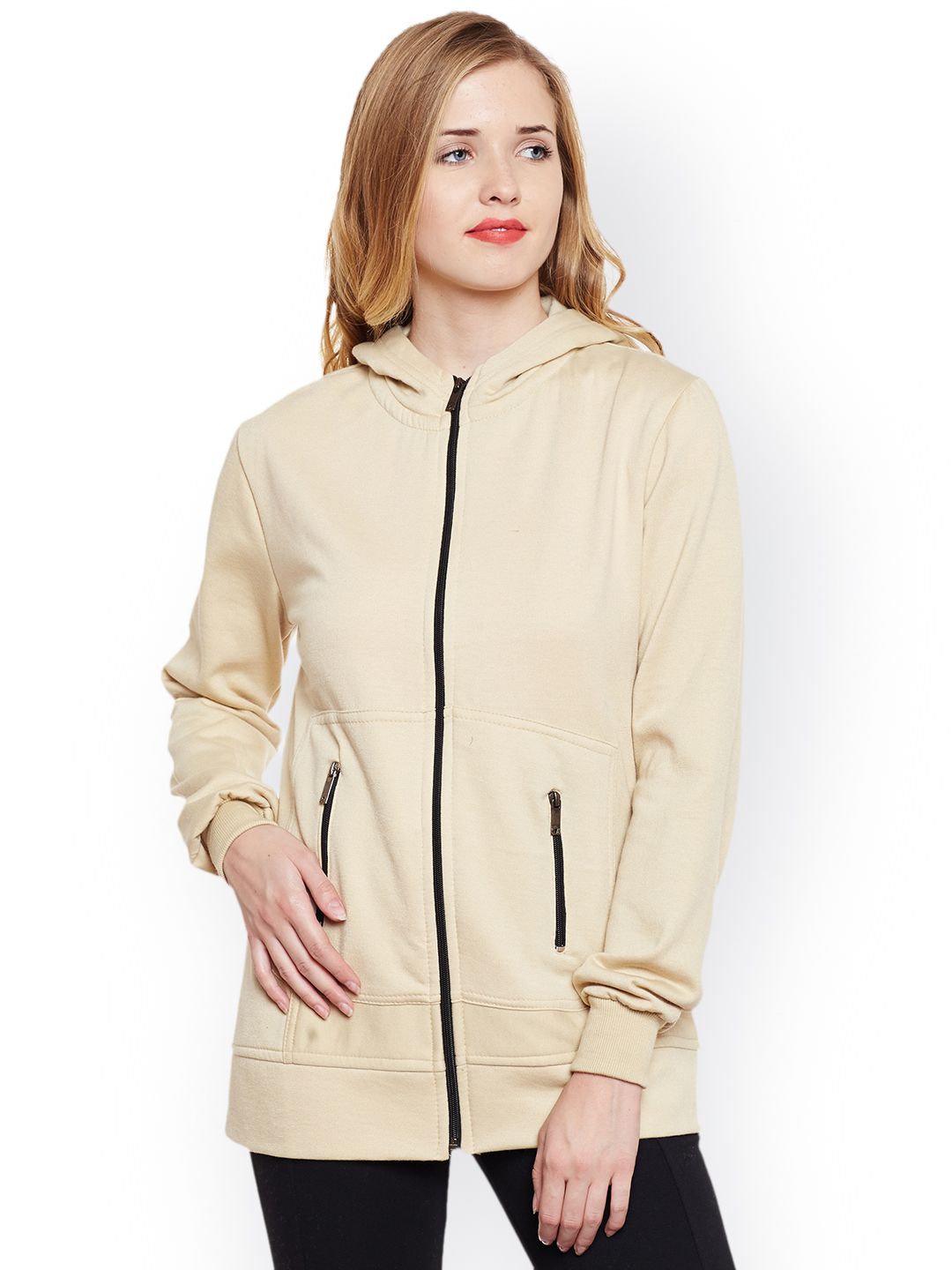 Belle Fille Women Nude-Coloured Solid Lightweight Open Front Jacket Price in India