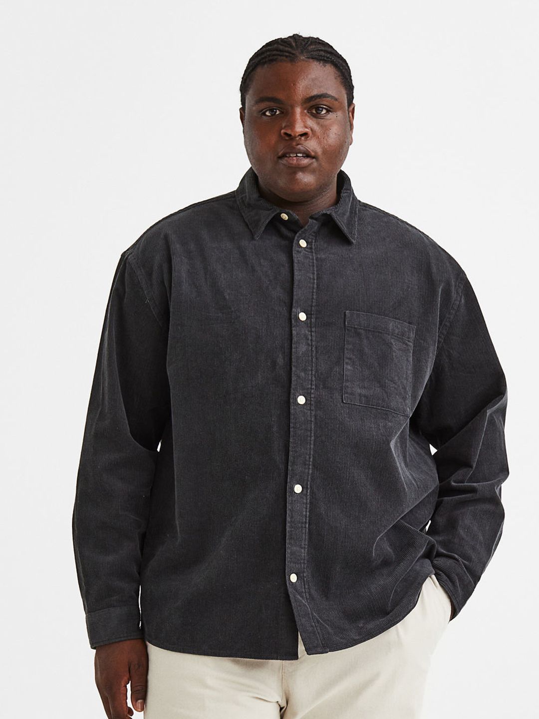Buy H&M Men Yellow Relaxed Fit Corduroy Shirt - Shirts for Men