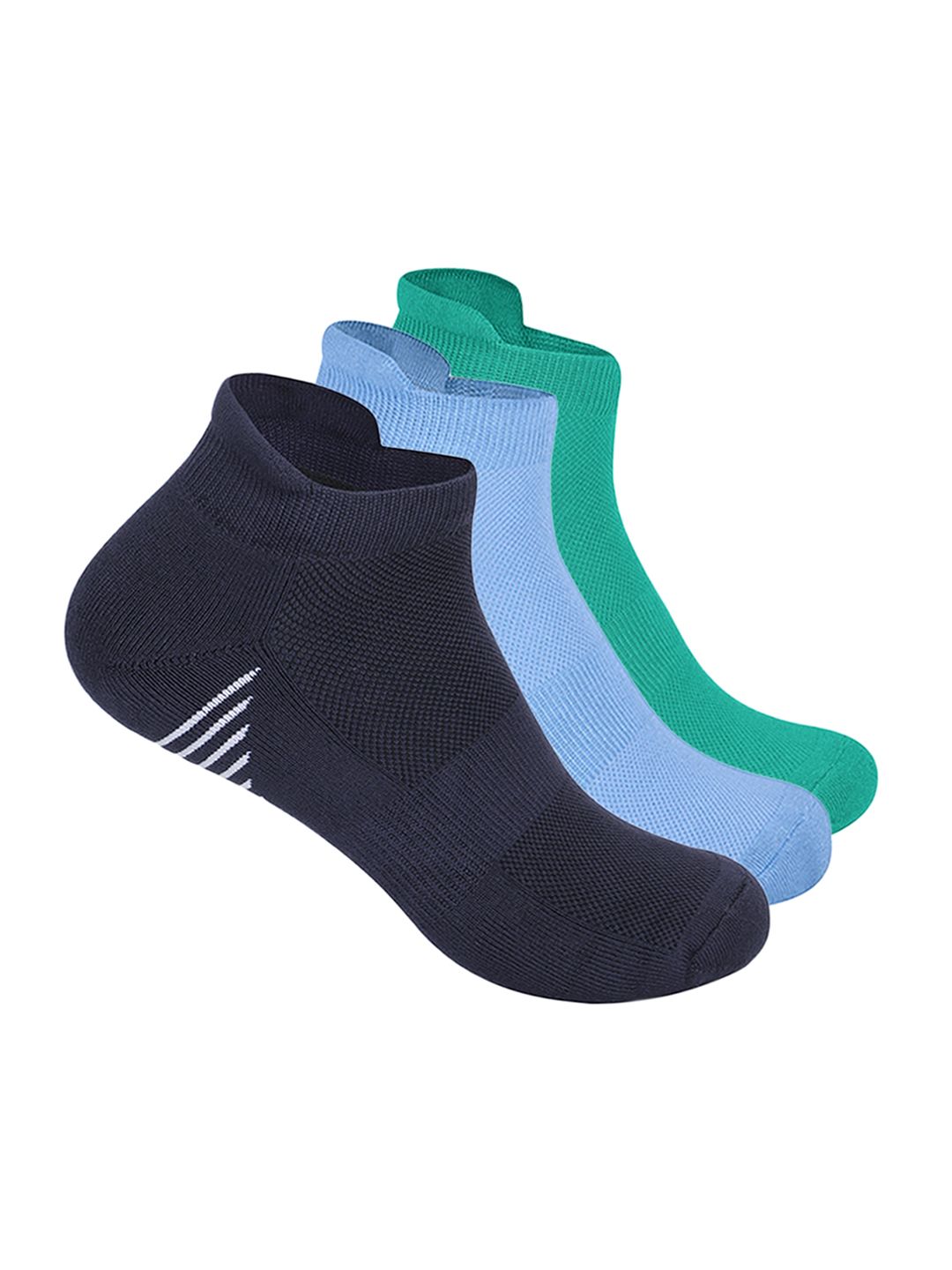 Mint & Oak Men Pack Of 3 Patterned Ankle-Length Socks