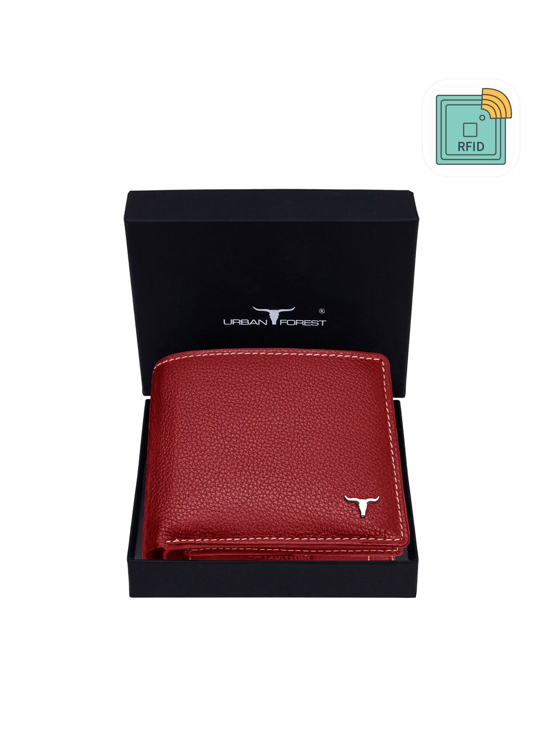 Urban Foresta Oliver Rosso Rfid Blocco Portafoglio IN Pelle per
