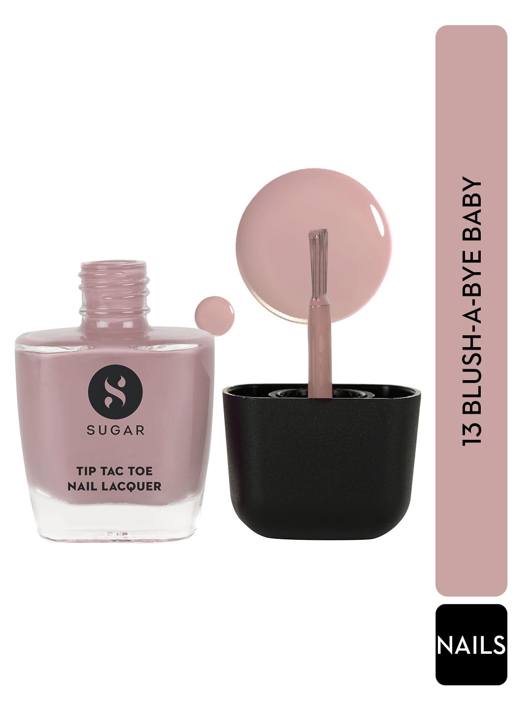SUGAR SUGAR Tip Tac Toe Long Lasting Glossy Nail Lacquer 9 ml - Blush-A-Bye Baby 13