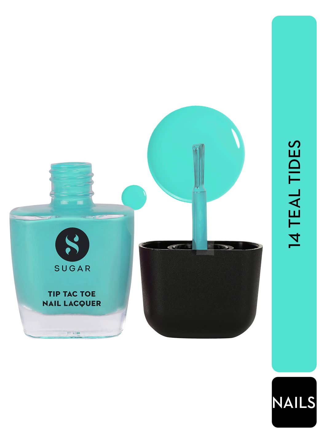 SUGAR Tip Tac Toe Long Lasting Glossy Nail Lacquer 9ml - Teal Tides 14