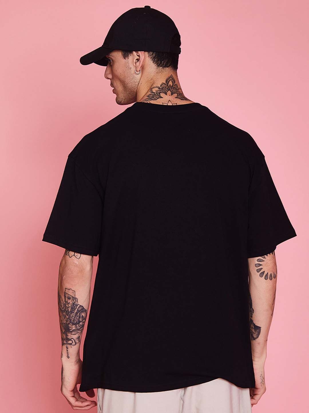 Buy Bonkers Corner Black Caffeinication Printed Drop Shoulder