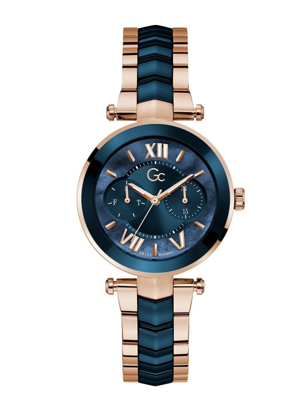 GC Guess Collection Round 37mm Blue Dial Analog Women Watch - Y92006L7MF