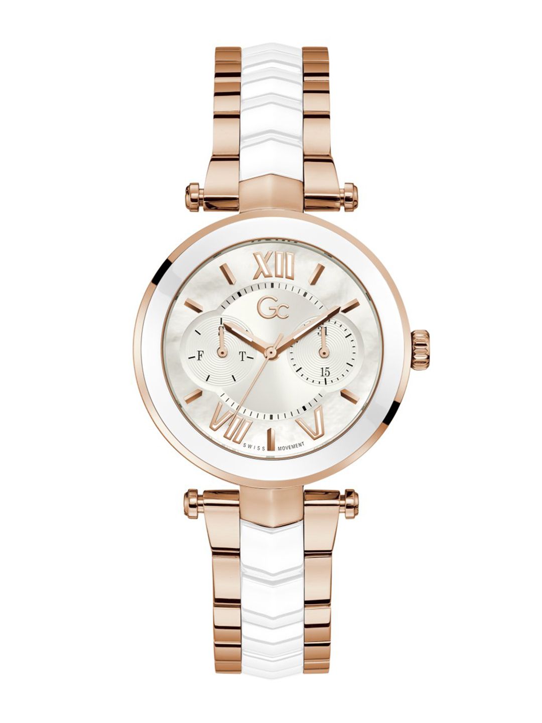 GC Guess Collection Round 37mm White Dial Analog Women Watch - Y92005L1MF