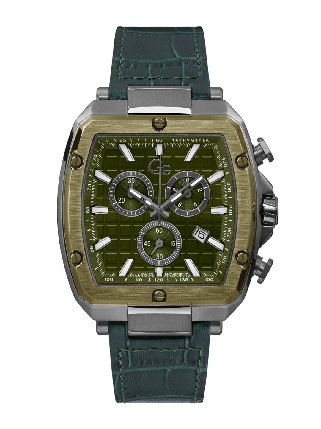 GC Guess Collection Tonneau 44mm Green Dial Analog Men Watch - Y83011G9MF