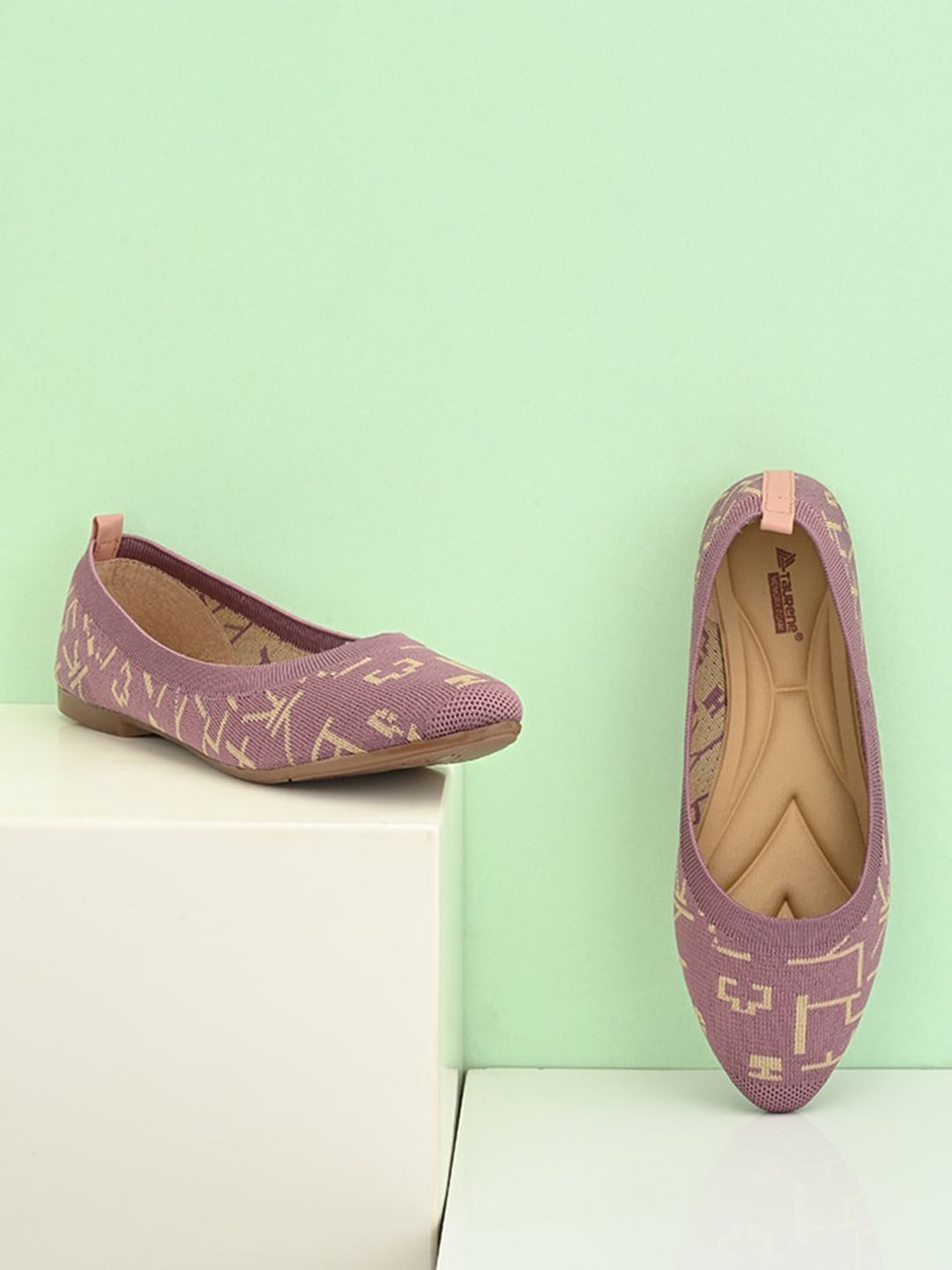 TAURENE Woven Design Ballerinas