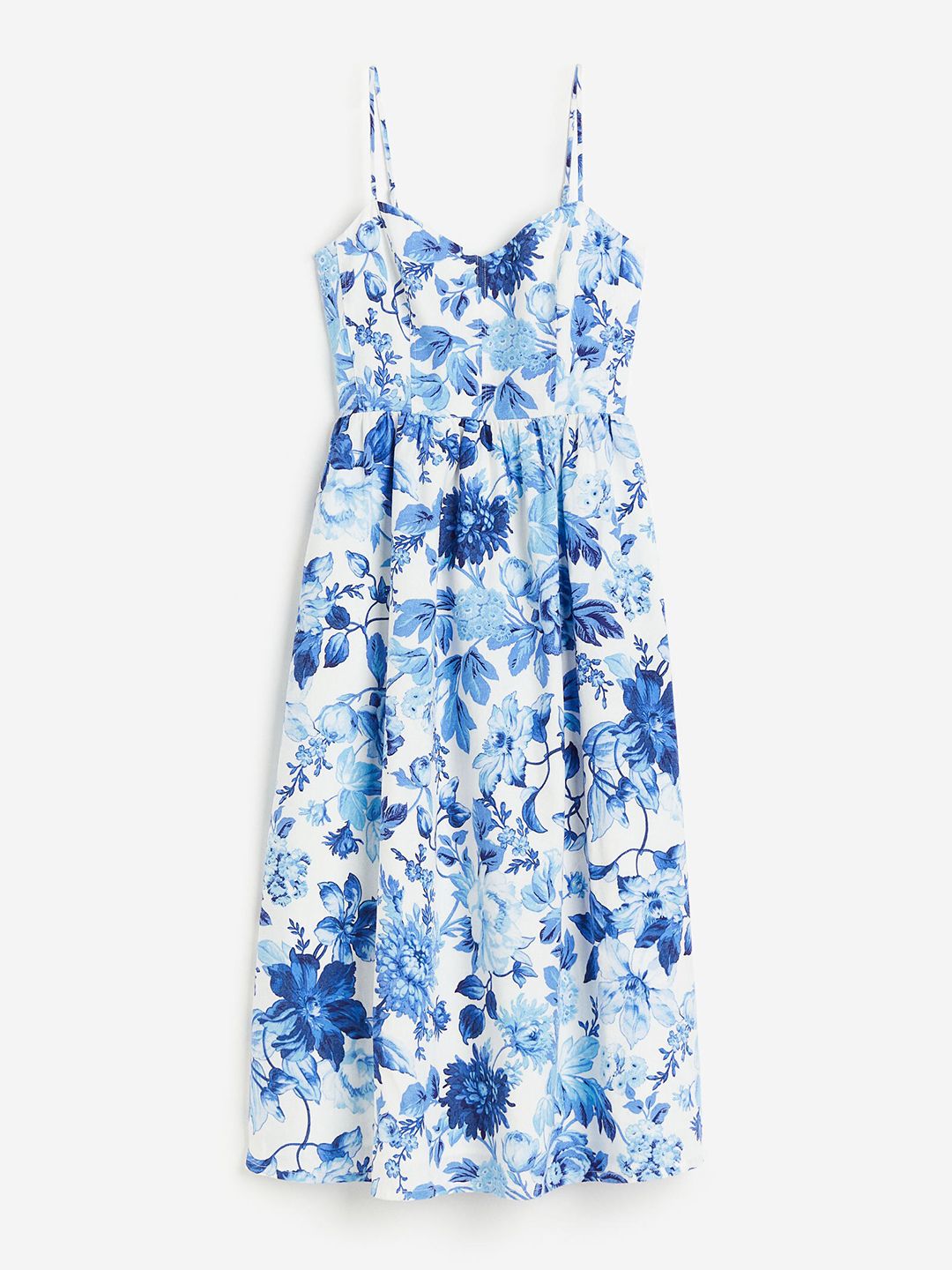 knee length dresses for ladies H&M linen blend midi dress S  Rikochet Resale Online