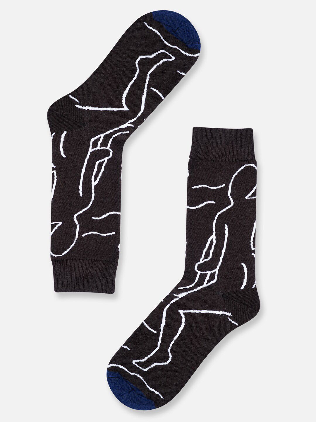 TOFFCRAFT Men Patterned Calf Length Cotton Socks