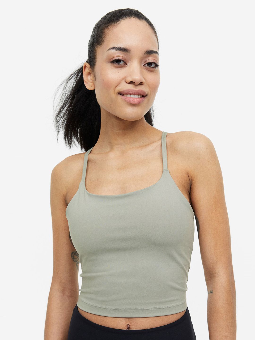 H&M Women DryMove Cropped Sports Vest Top Price in India
