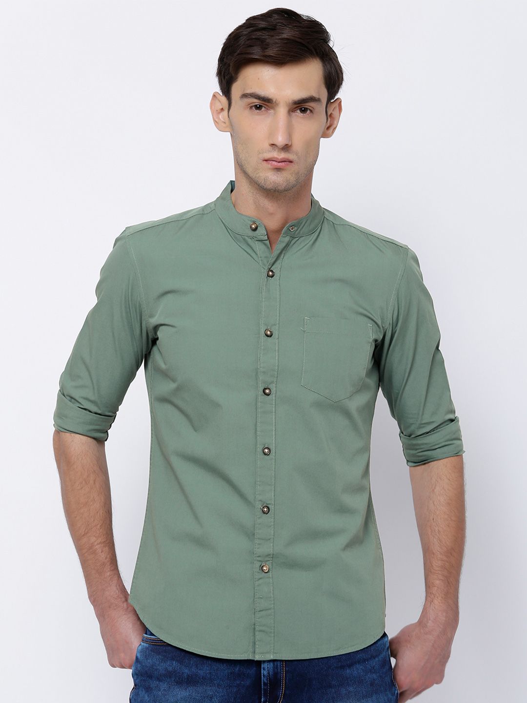 Buy HIGHLANDER Men Green Slim Fit Casual Shirt - Shirts for Men 2256568 |  Myntra