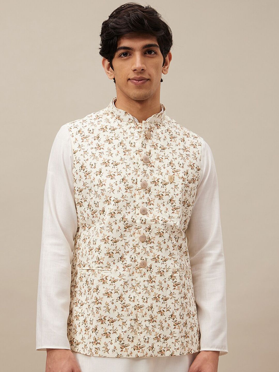 Giacca Nehru da uomo Manyavar (Jac180_Gajaree_M