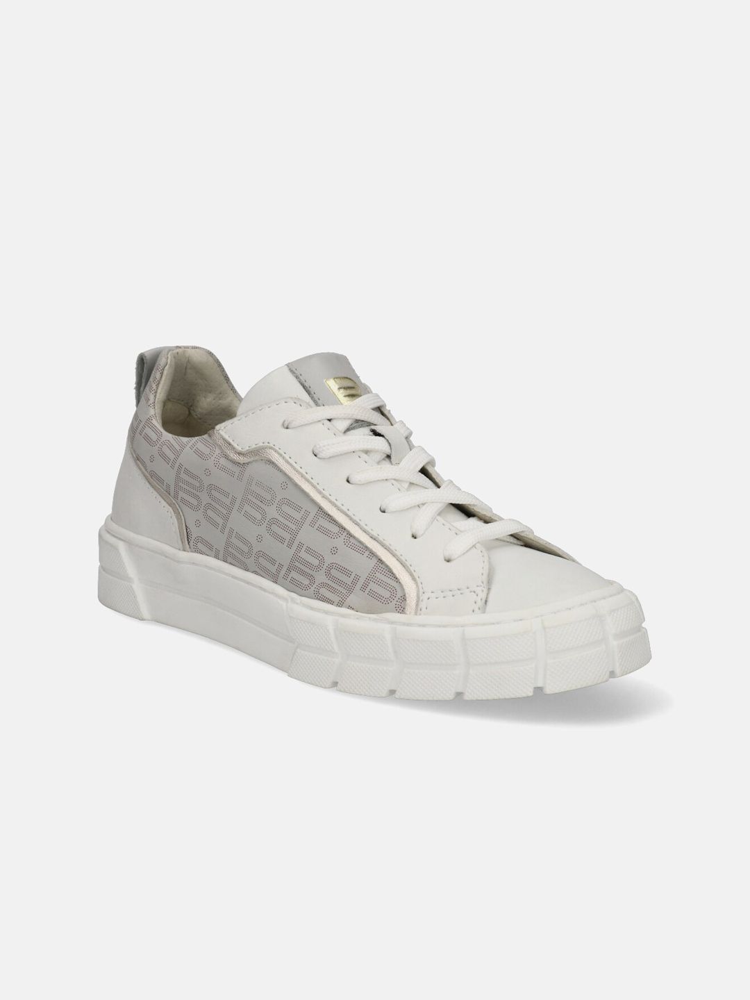BAGATT Women White Textured Leather Sneakers Price in India