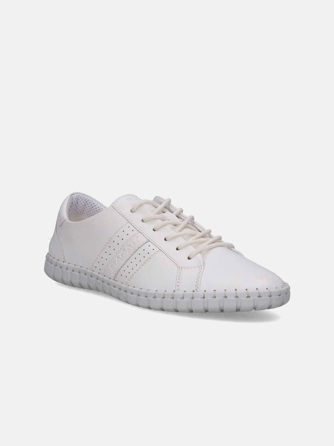 BAGATT Women White Perforations Leather Sneakers Price in India