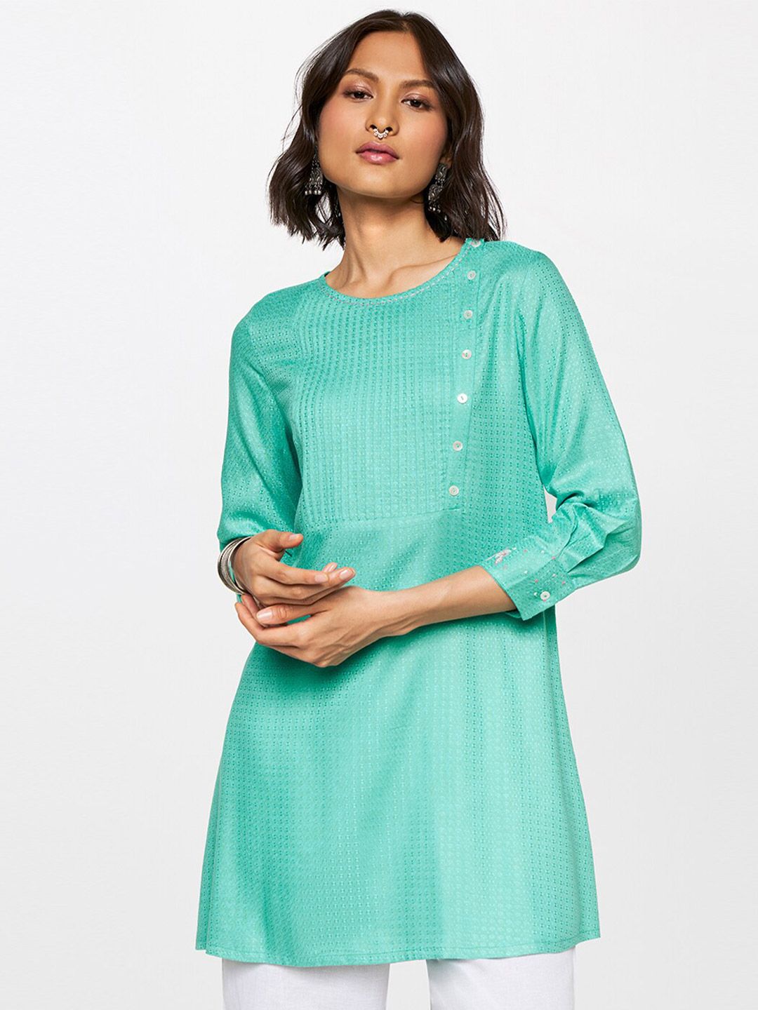 Global Desi Global Desi Woven Design Viscose Tunic