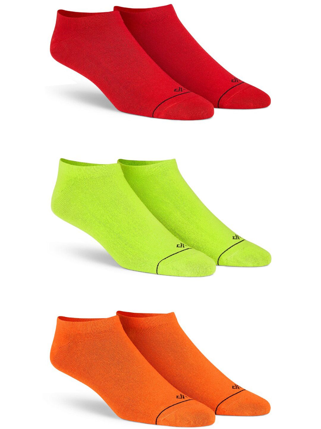 Dynamocks Unisex Pack Of 3 Patterned Anti Microbial Ankle-Length Socks