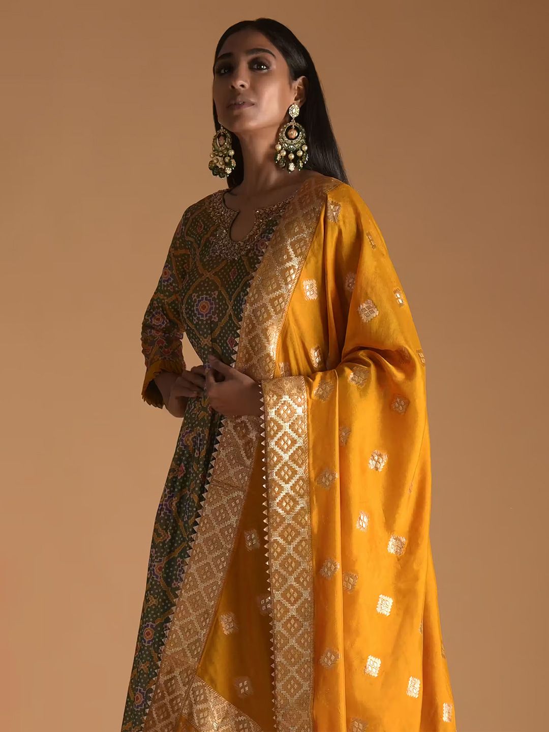 slim fit dress slacks Buy Yellow Printed Chinon Anarkali Suit With Dupatta