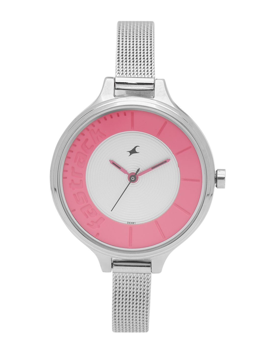 Fastrack Women Pink & Silver-Toned Analogue Watch NG6122SM01C_BBD Price in India