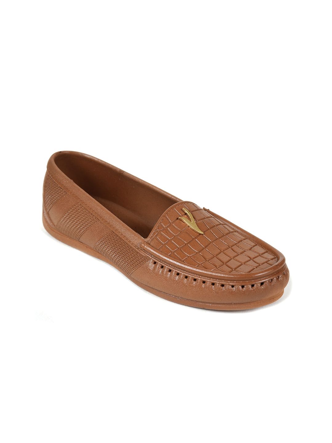 Ajanta Women Textured Embellished Lightweight Comfort Insole Penny Loafers Price in India