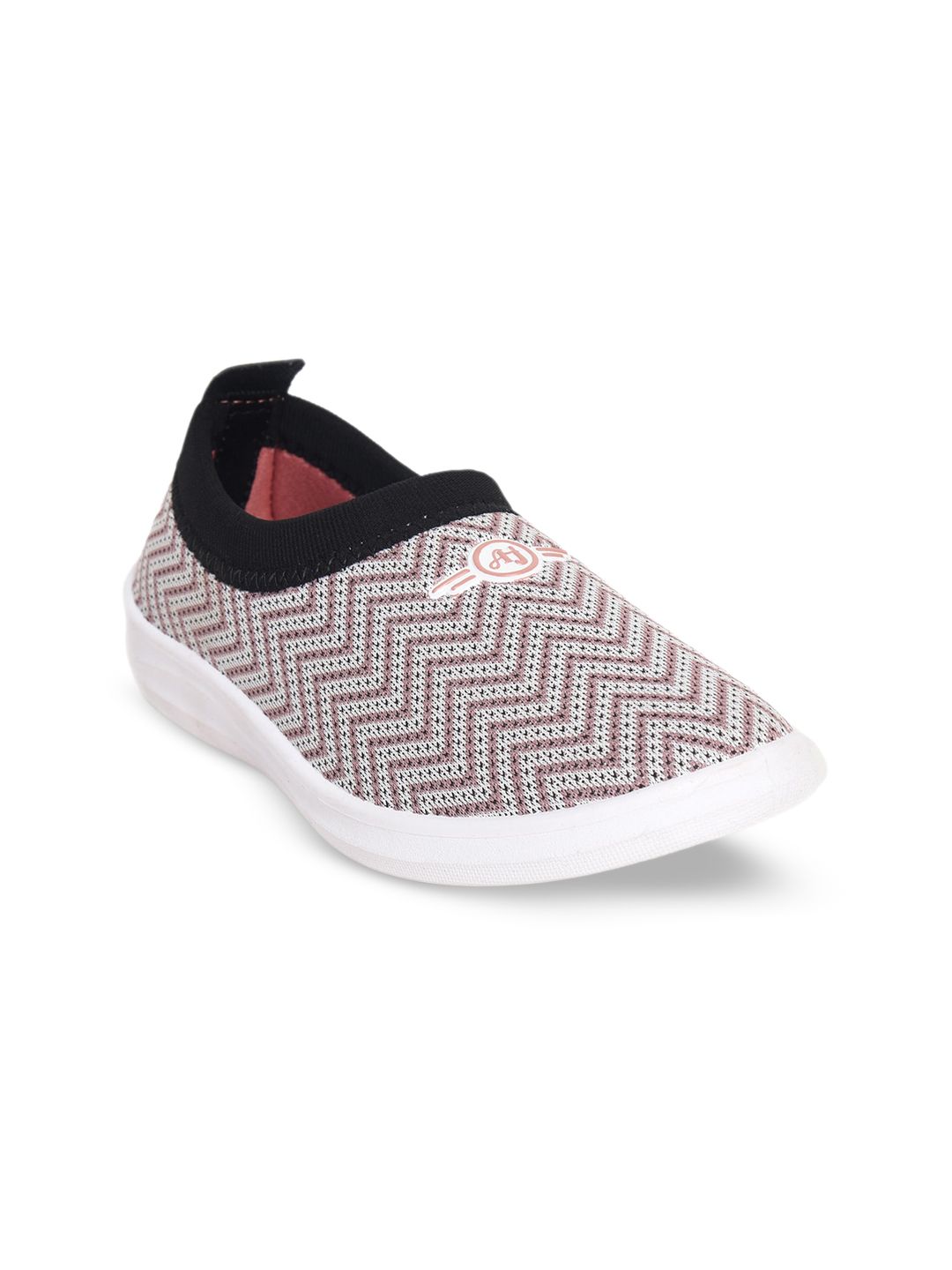 Ajanta Women Woven Design Lightweight Comfort Insole Contrast Sole Slip-On Sneakers Price in India