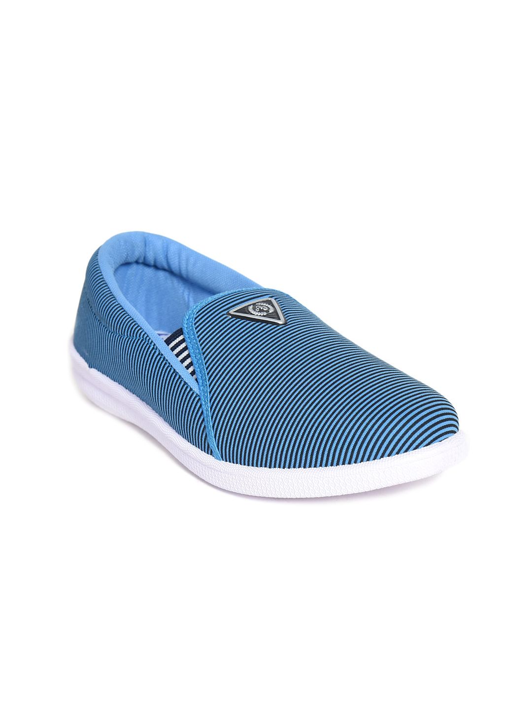 Ajanta Women Striped Lightweight Comfort Insole Contrast Sole Slip-On Sneakers Price in India