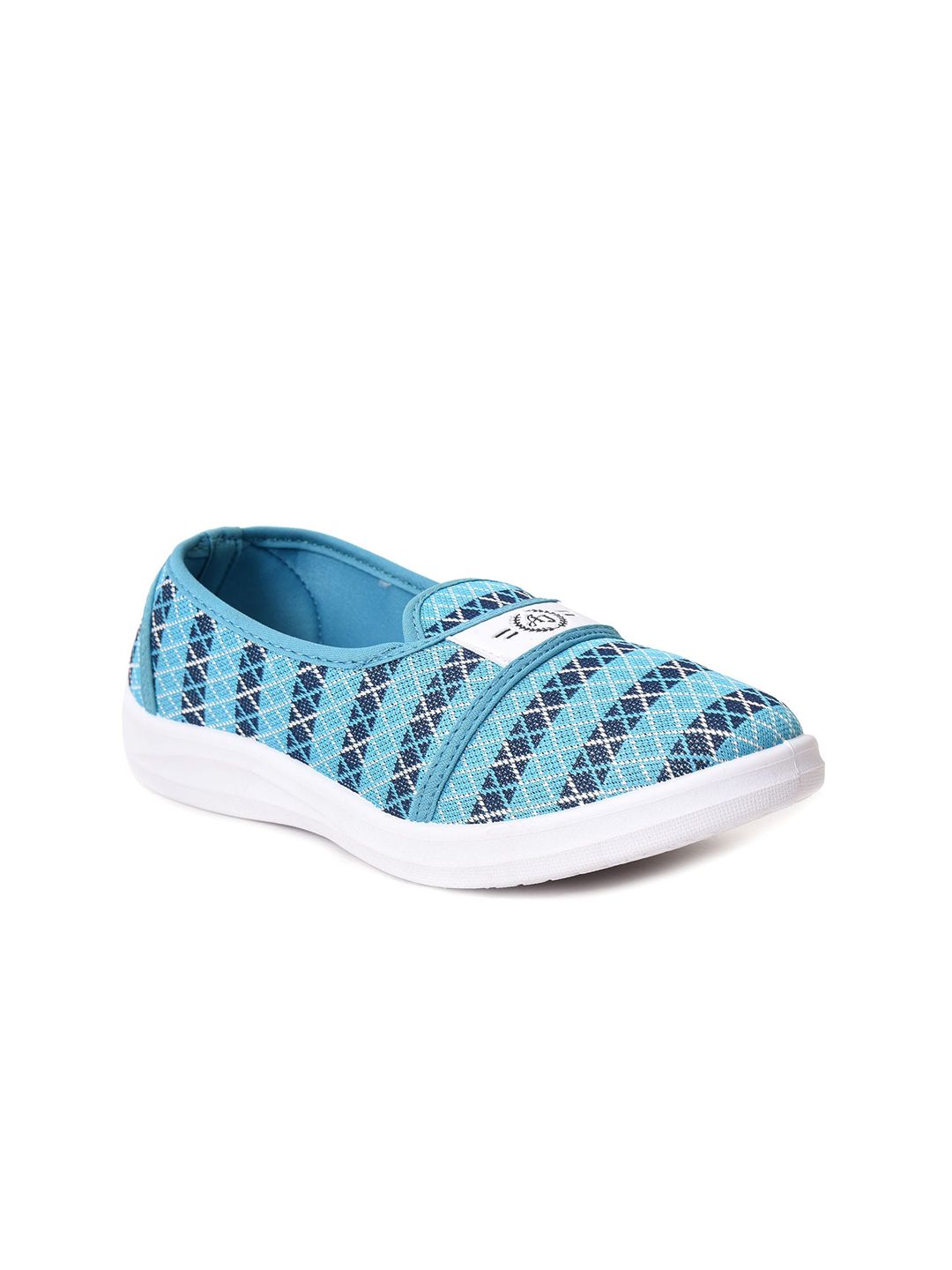 Ajanta Women Woven Design Lightweight Comfort Insole Contrast Sole Slip-On Sneakers Price in India