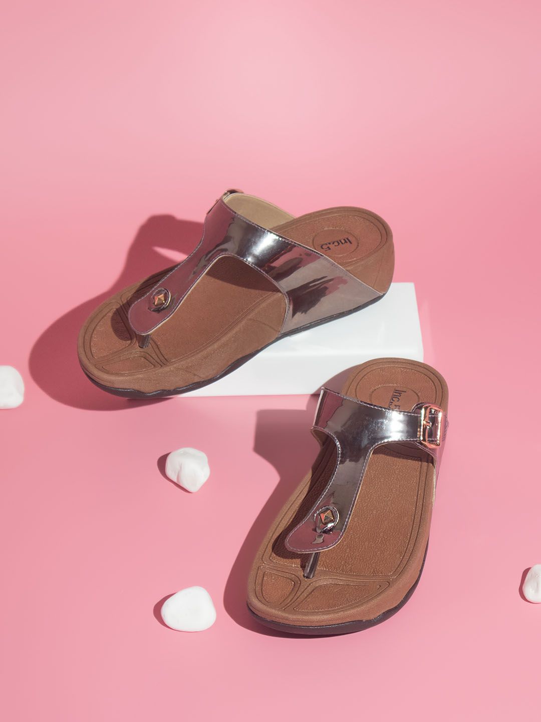 Inc 5 Inc 5 Open Toe Comfort Heels With Buckle