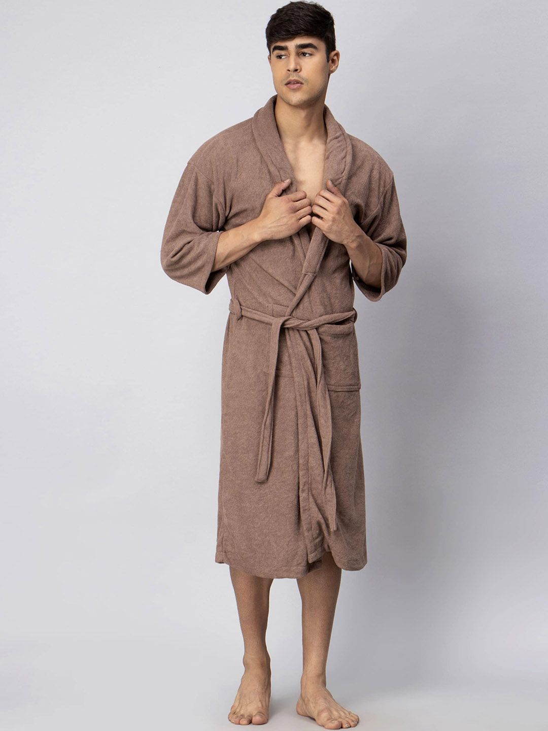 LacyLook Terry Cotton Bath Robe With Belt