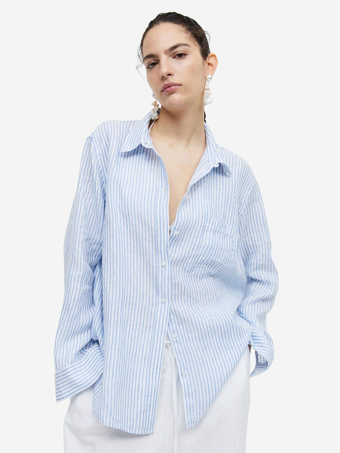 H&M Women Linen Shirt Price in India