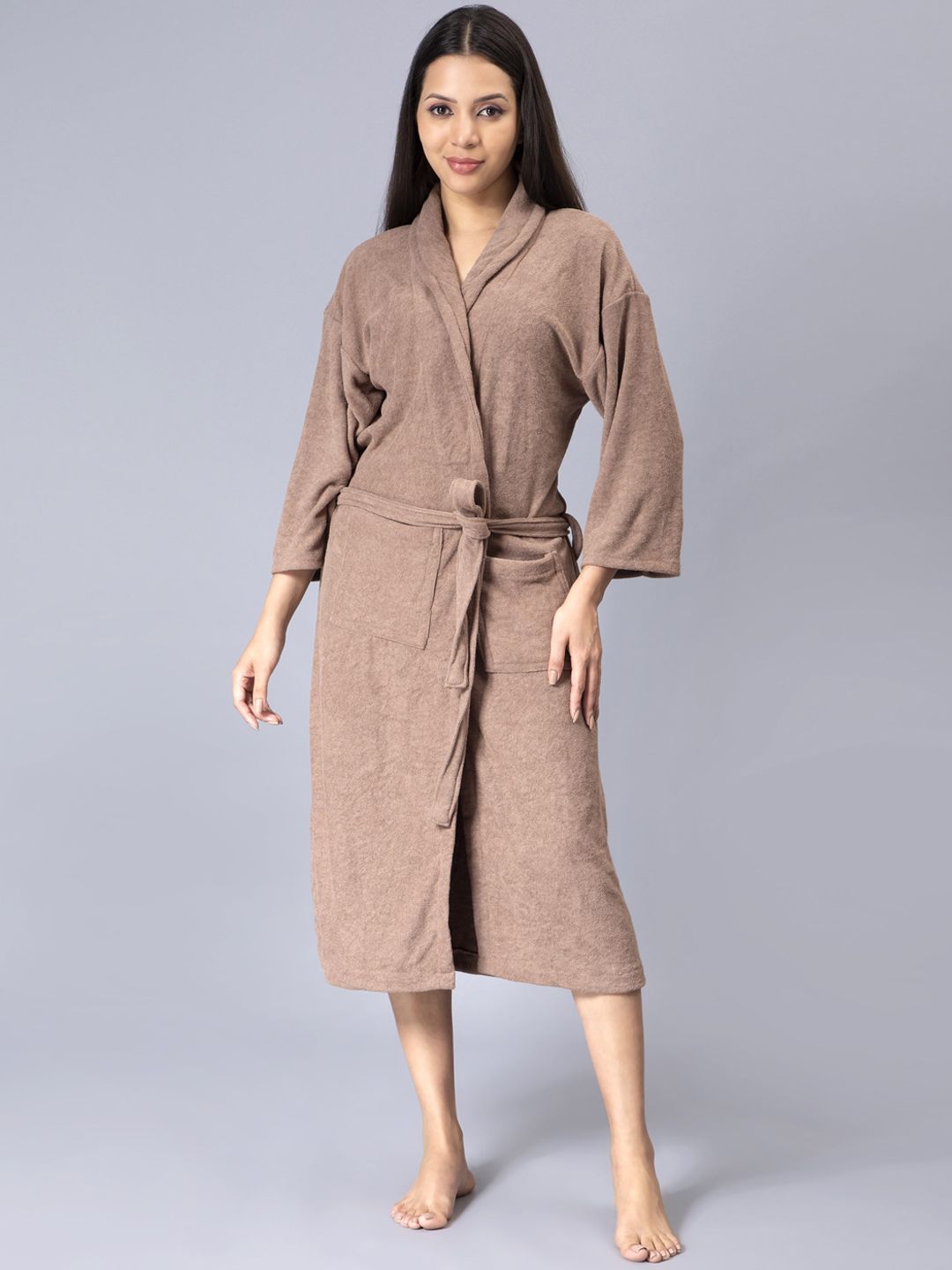 HotGown Women Cotton Bath Robe With Belt