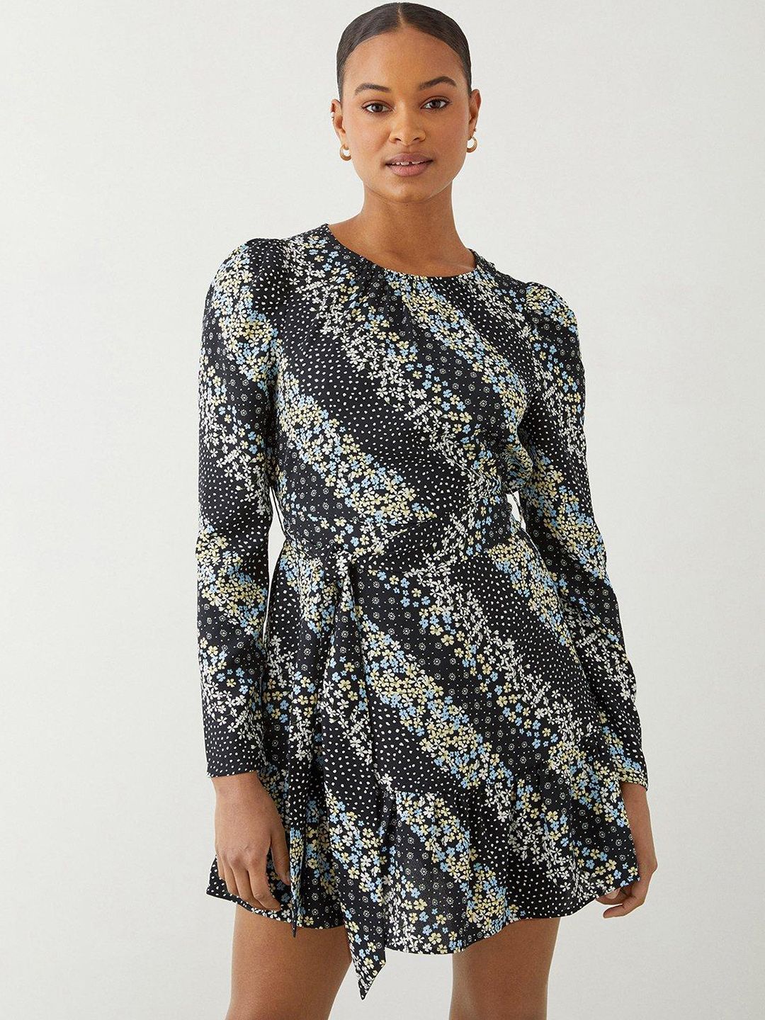 DOROTHY PERKINS Floral Print A-Line Mini Dress Price in India