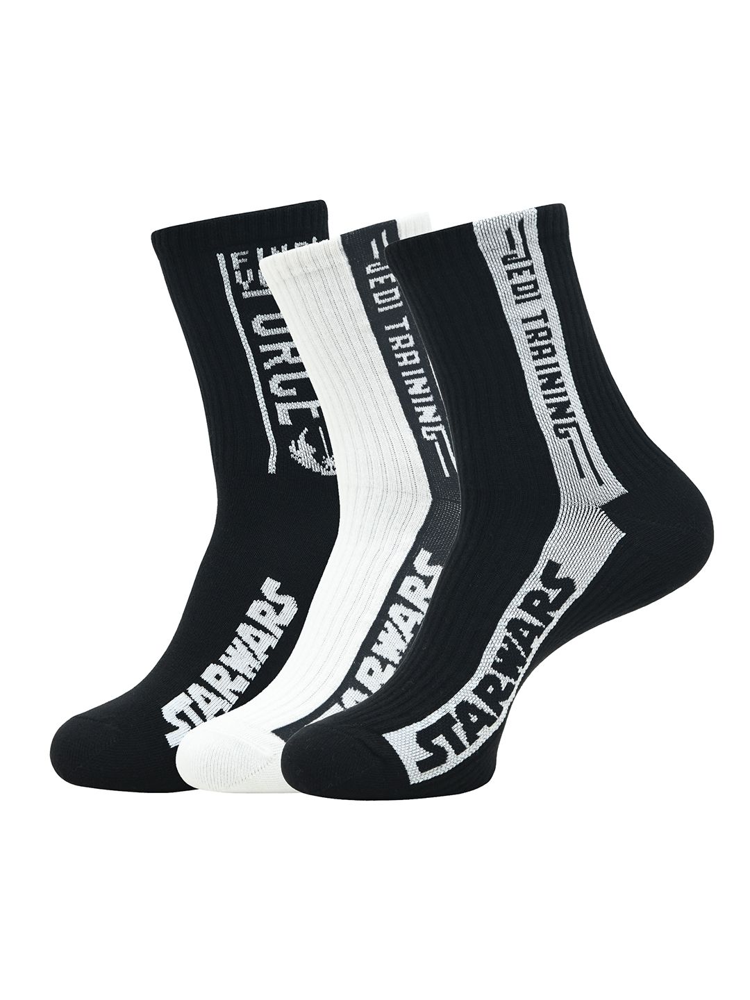 Balenzia Men Pack Of 3 Assorted Star Wars Above Ankle Length Socks