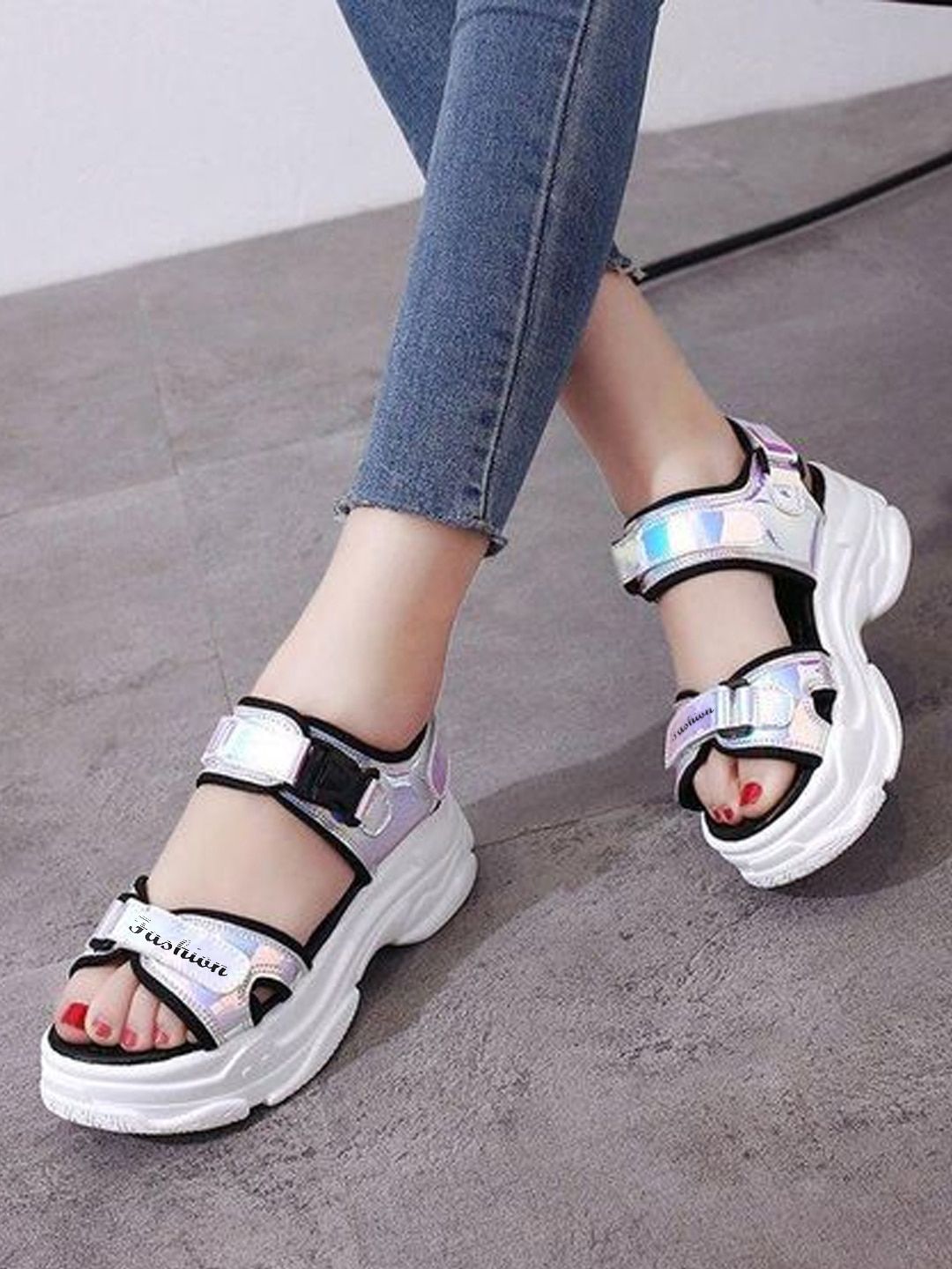 Shoetopia Buckled Comfort Heels