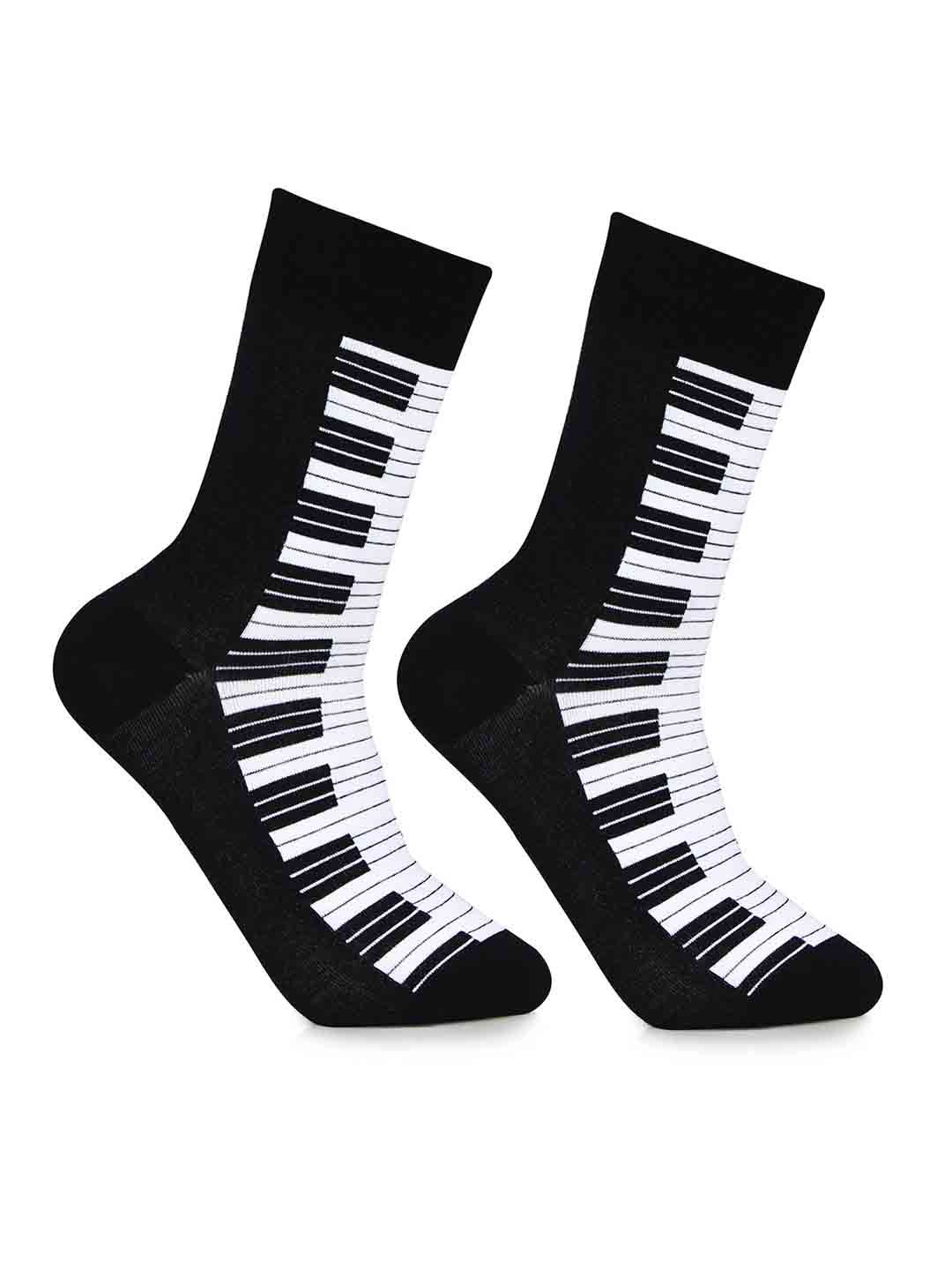 Bonjour Men Patterned Cotton Calf-Length Socks