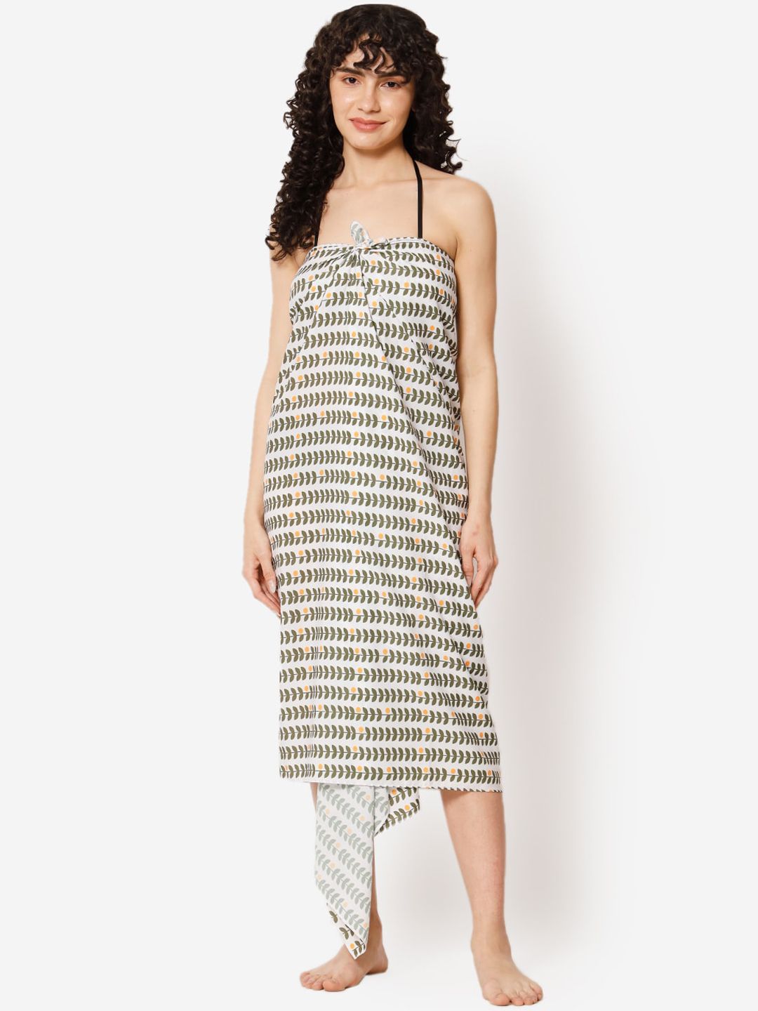 Beau Design Women Floral Printed Wrap around Sarong