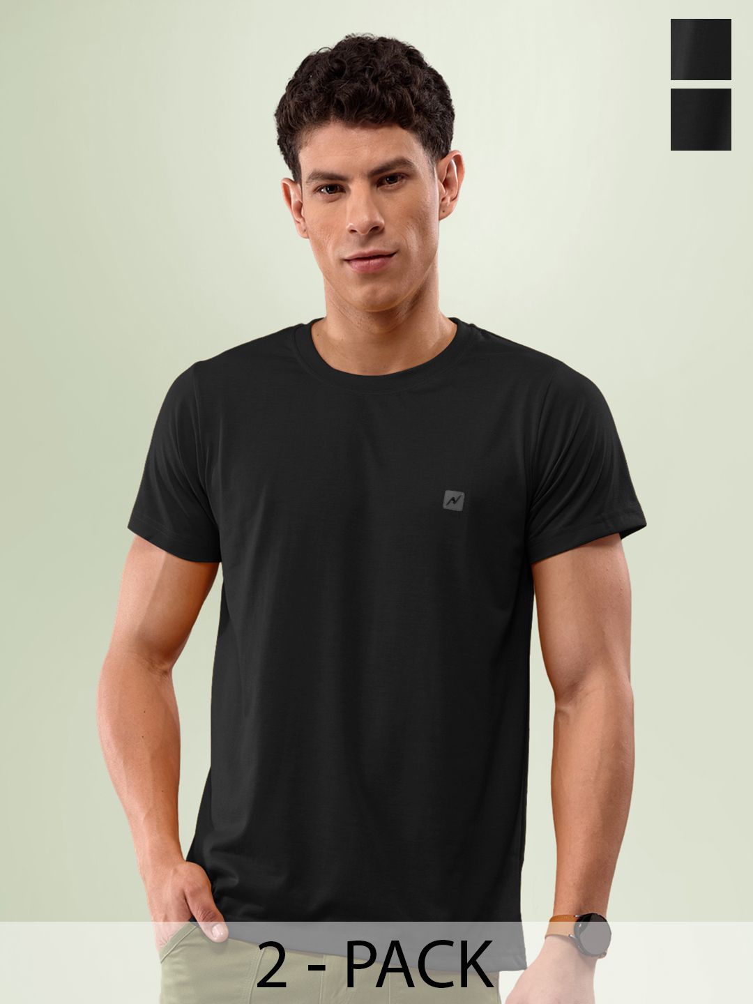 LUX NITRO Pack Of 2 Round Neck  Lounge Tshirt