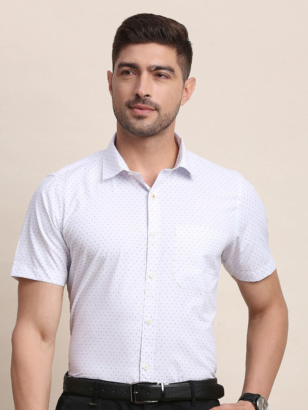 INVICTUS Original Slim Fit Micro Ditsy Printed Formal Shirt