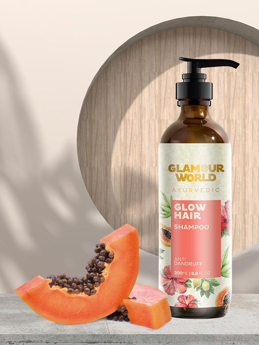 Glamour World Ayurvedic Glow Hair Anti-Dandruff Shampoo - 200ml