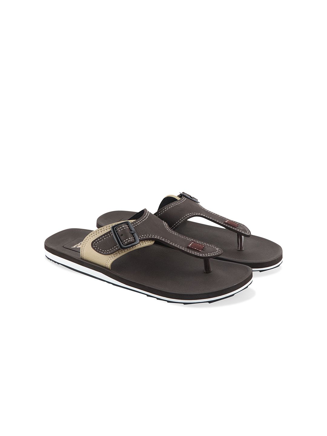 Adda Men Buckled Rubber Thong Flip-Flops