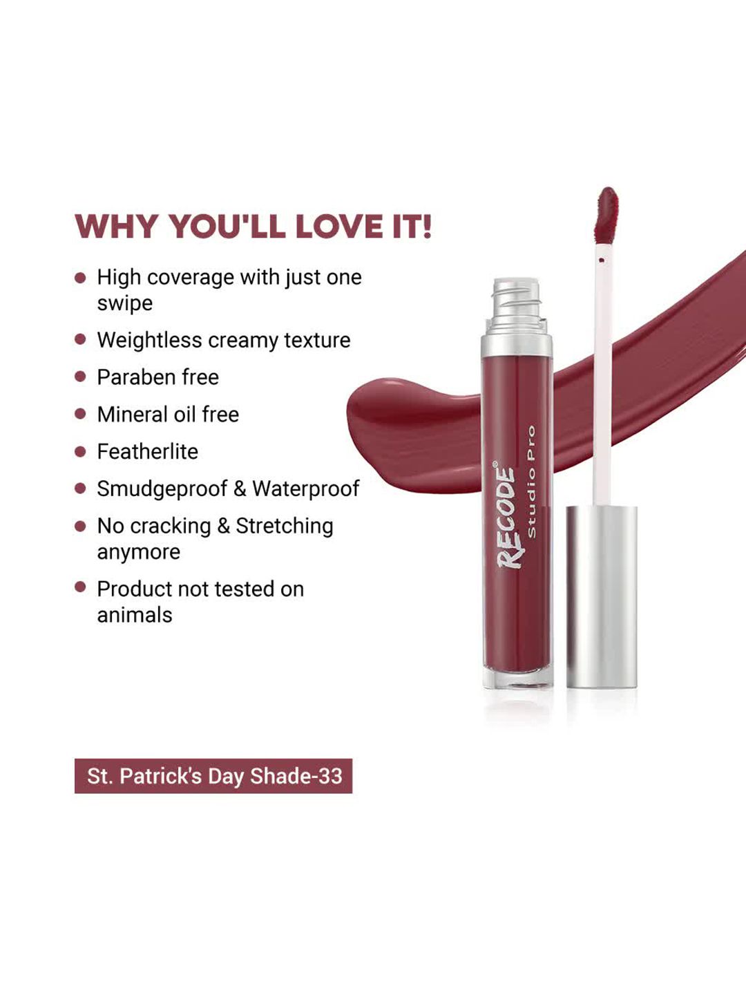 Buy Recode Studio Pro Selfie Matte Smudge-Proof Liquid Lipstick 6