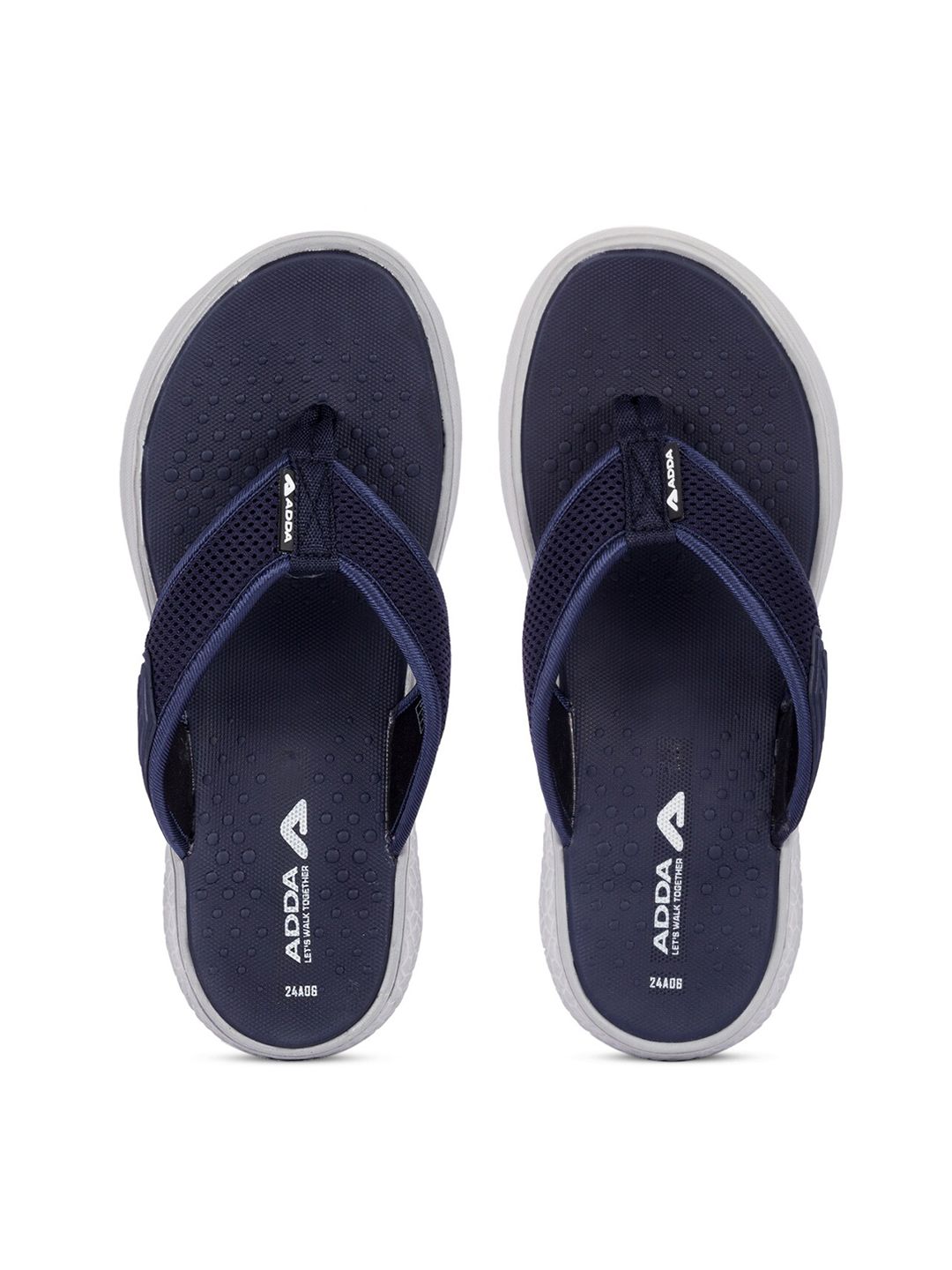 Adda Men T-Straps Rubber Thong Flip-Flops