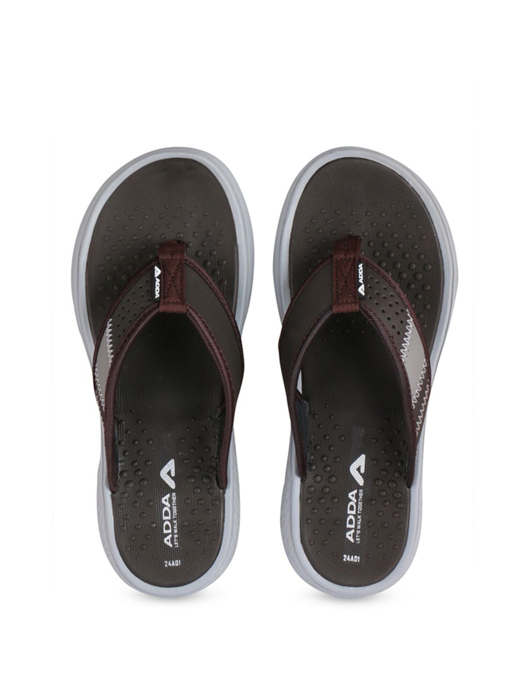 Adda Men T-Straps Rubber Thong Flip-Flops