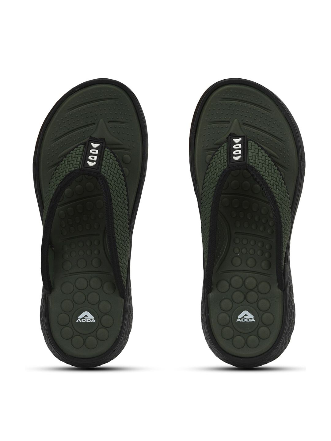 Adda Men T-Straps Rubber Thong Flip-Flops