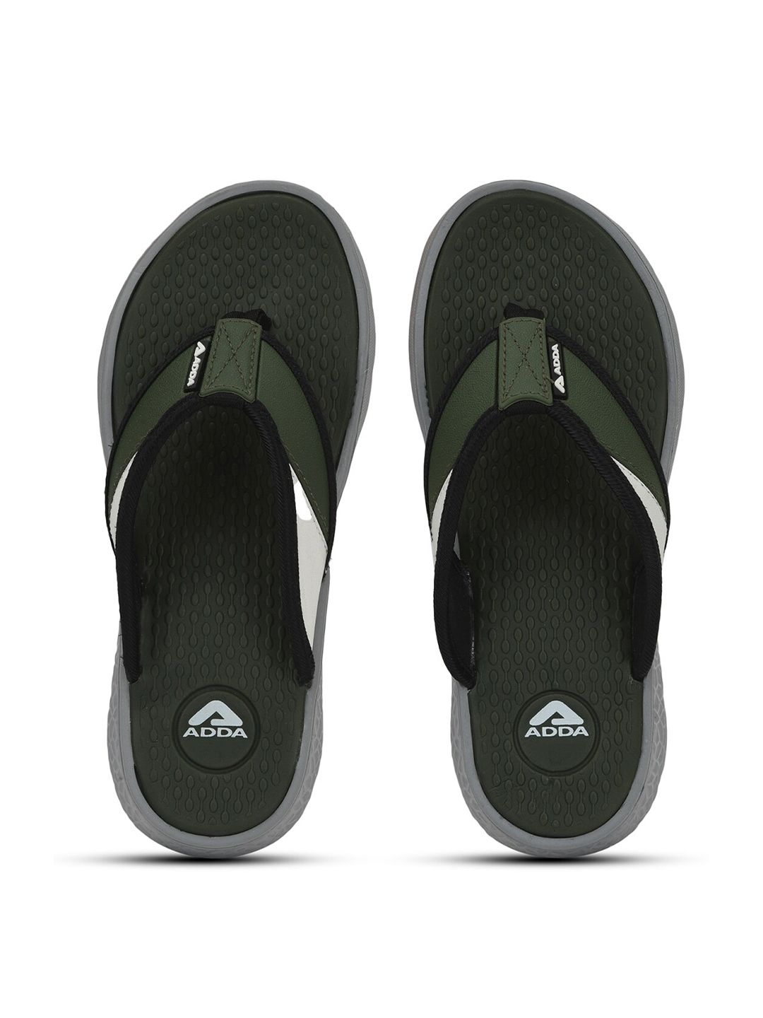 Adda Men T-Straps Rubber Thong Flip-Flops