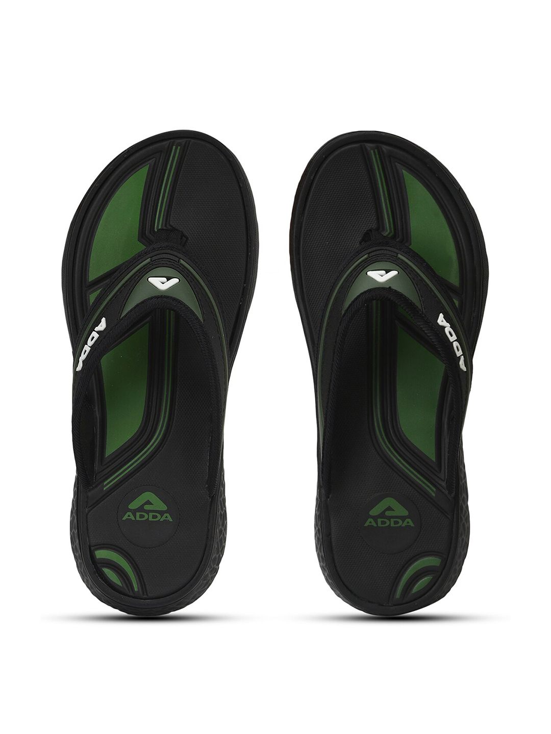Adda Men Colourblocked Rubber Thong Flip-Flops