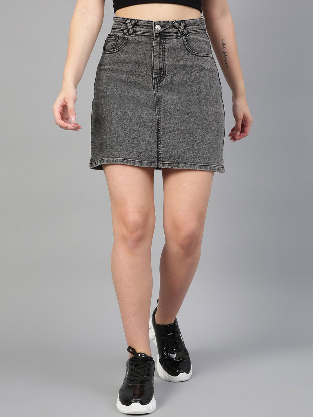 Kotty Denim A-Line Mini Skirt Price in India