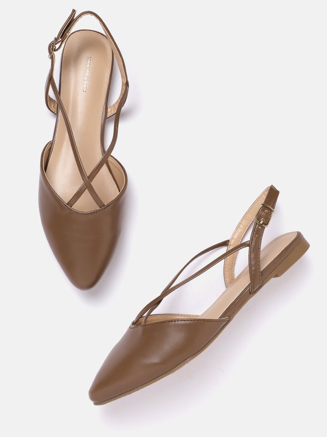 Van Heusen Woman Pointy Toe Strappy Flats