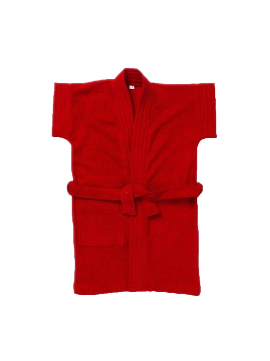 EIO Infants Red Shawl Collar Terry Cotton Bath Robe