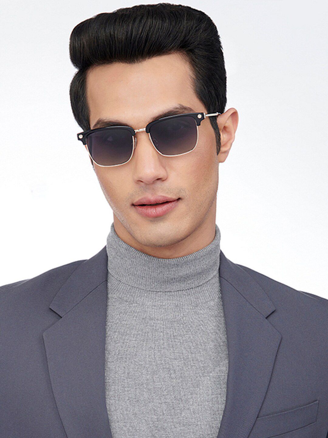 John Jacobs Full Rim Square Sunglasses with Polarised and UV Protected Lens