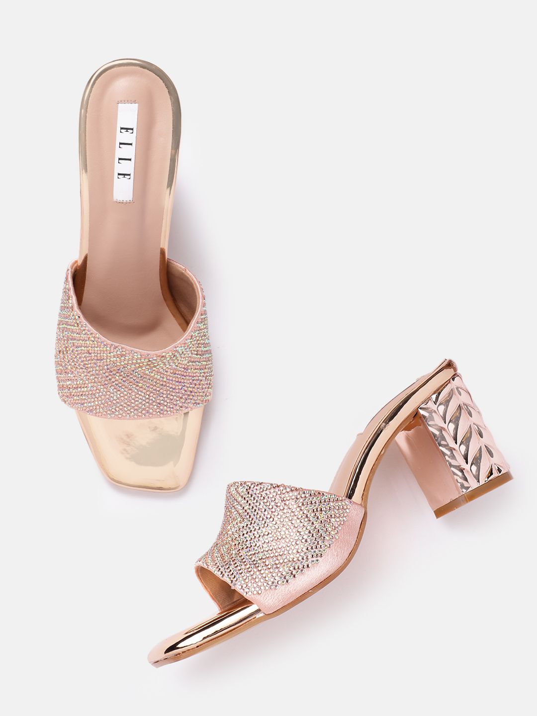 ELLE Embellished Party Block Heels